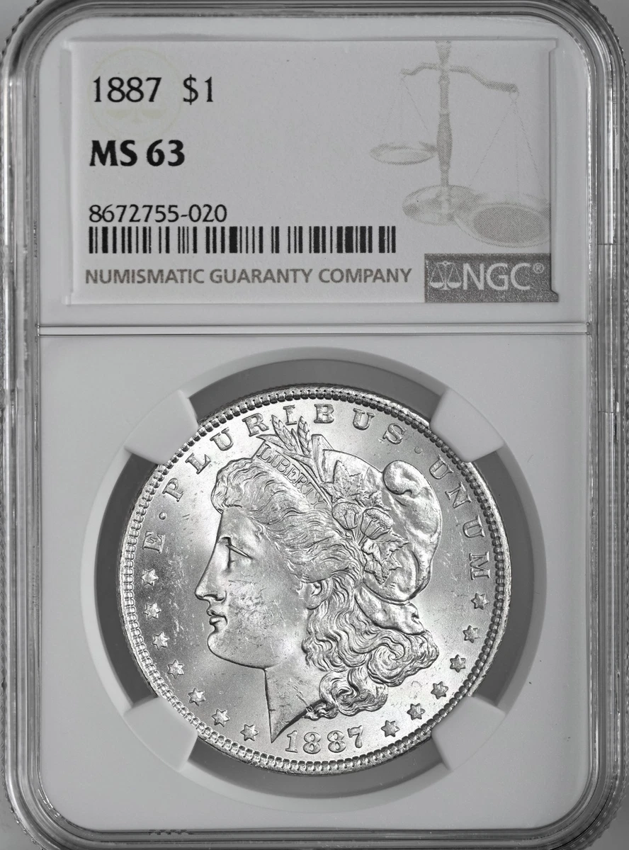 MS 63 Graded 1887 Year Morgan US Dollars (1878-1921) for sale | eBay
