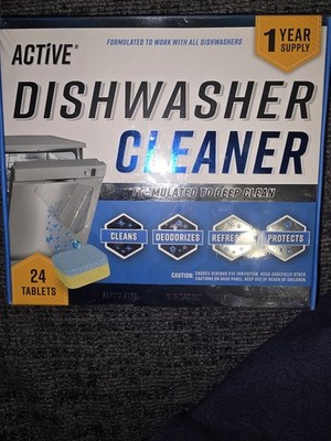 Dishwasher Cleaner And Deodorizer Tablets 24 Pack Deep Cleaning New Sealed