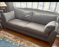 SC Furniture Ltd Grey Fabric 3-Seater Sofa Solid Contemporary/Modern