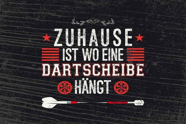 Holzschild 20X30 Cm Zuhause Ist Wo Eine Dartscheibe Deko Geschenk Holz Schild-image