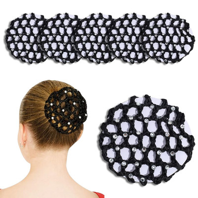 5 Stück Bun Hairstyle Aid, Fabric Knot Net, Bun Net, Bun Cushion, for Gymnastics
