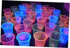 DirectGlow 12oz Neon Assorted Blacklight Reactive Soft Plastic 40 Multicolor