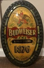 Vintage Budweiser Sign King Of Beers 1876 St. Louis Brewery Rare Bar Man Cave