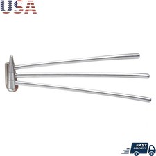 Stainless Steel Wall Mounted Towel Bar 3 Arm Space Saving Rack Quick Drying New