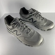 New Balance NBG574SL Gray/Silver Spikeless Golf Shoes Men's Size 11D GUC