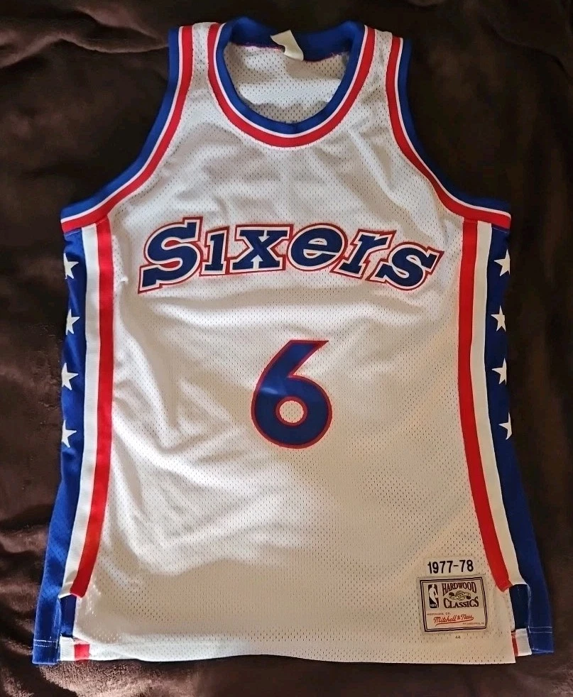 Maillot NBA Julius Erving #6 Philadelphia 76ers Mitchell & Ness 1977-78 Hardwood Classics Taille 54