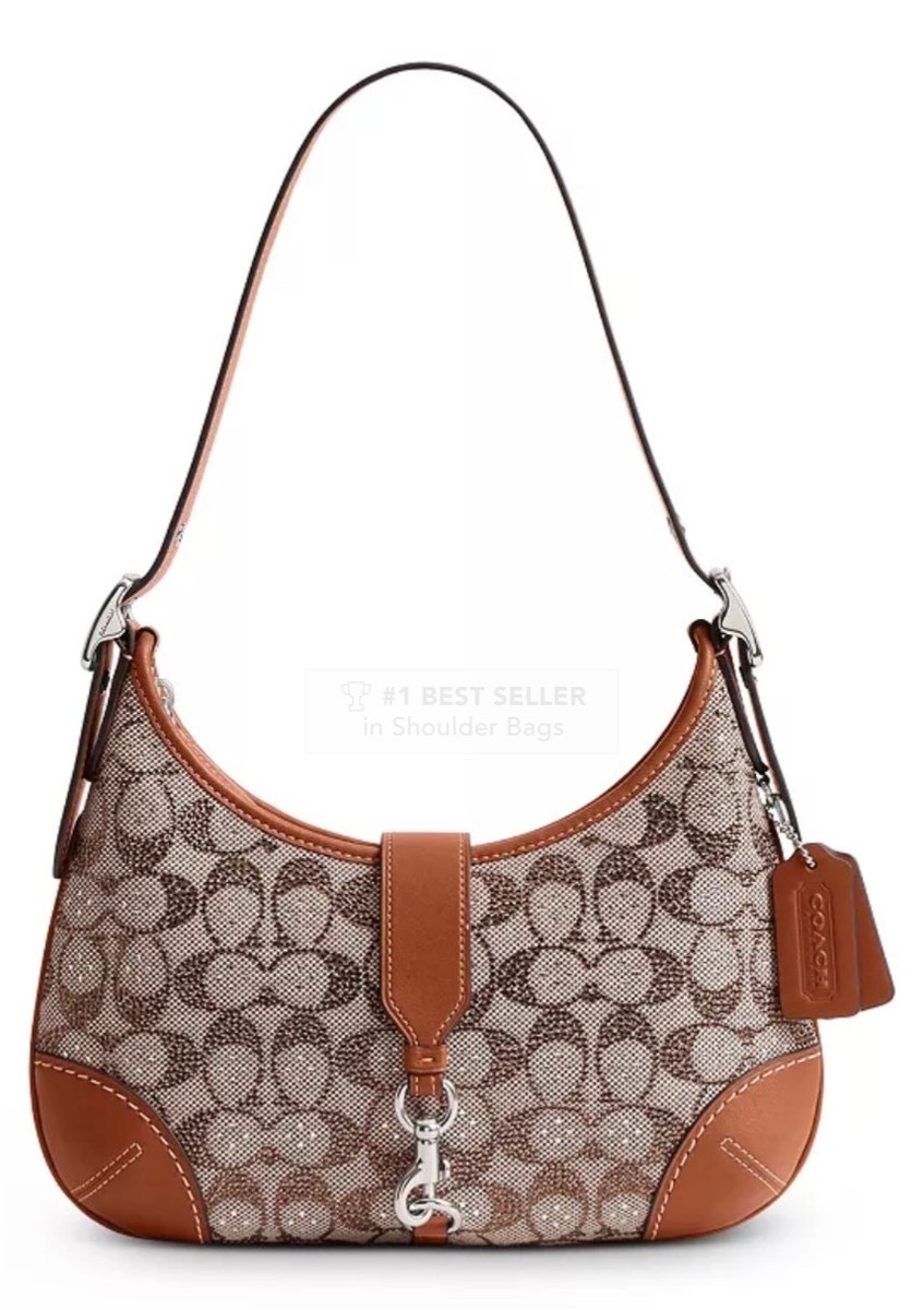 COACH Hamptons Hobo Bag in Crystal Signature Jacquard NWT! | eBay
