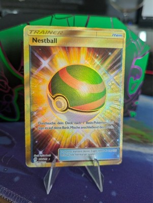 Pokémon Karte Nestball 158/149 Gold Secret Rare   Sonne & Mond Fullart OC #1