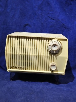 Vintage 1958 Admiral 4L27 Yellow Tube Radio Desktop AM Retro Tabletop READ 