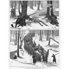 RUSSO TURKISH WAR General Gourko & Russians in the Balkans - Antique Print 1878