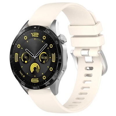 Huawei Watch GT 5 Pro 42mm Silicone Strap Buckle Glossy Silver Starlight