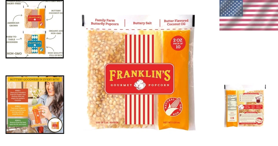 2oz Popcorn Machine Packs with Buttery Seasoning - Perfect for Movie Nights - Image 2 of 4