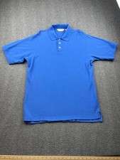 Eddie Bauer Blue Cotton Polo Shirt Mens Size Medium