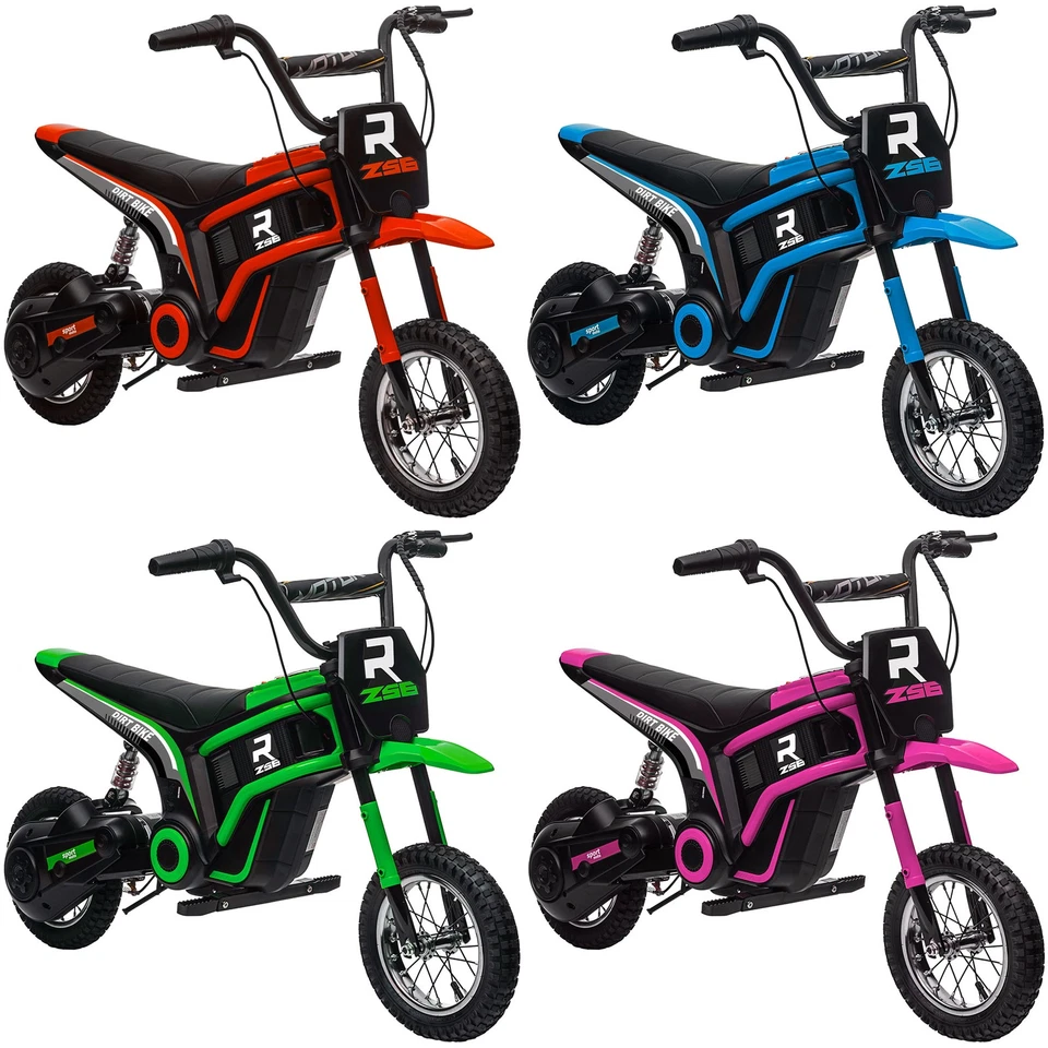 Aosom 24V 350W Electric Dirt Bike Up to 15 MPH w/ Twist Grip Throttle