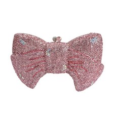 Women Luxury Bowknot Shaped Evening Clutch Sparkling Rhinestones Handbag for ...