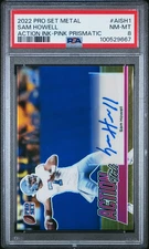 Sam Howell 2022 Leaf Pro Set Metal Action Ink #AISH1 Pink Prismatic PSA 8