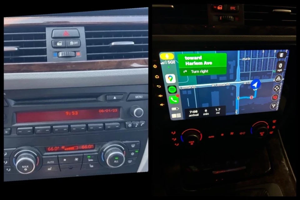 For BMW E90 M3 328i 335i Car Stereo Radio Android 15 Apple Carplay GPS Navi 64G - Image 3 of 4