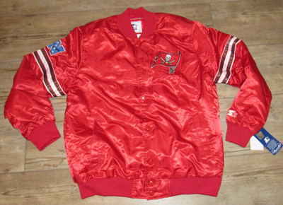 Starter Tampa Bay Buccaneers NFC Quilt Lined Knit Trim Varsity Jacket Men's 2XL