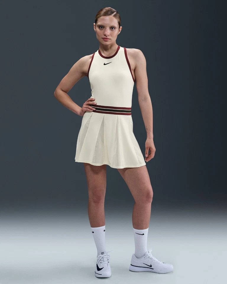 Vestido de tenis Nike Court Slam talla S $130 FZ6742-110 Roland Garros Paris 2025 Foto 2 de 4