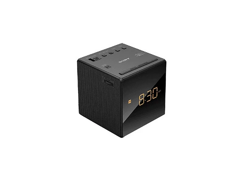 Despertador - Sony ICF-C1B, Radio AM/FM, Alarma, Batería de reseva, Negro