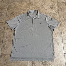 Polo Ralph Lauren Performance Stretch Golf Gray Polo Shirt, Men  s XL
