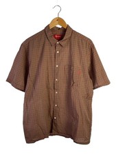 Supreme 19SS Plaid S S Shirt Short Sleeve Shirt L Cotton RED Check