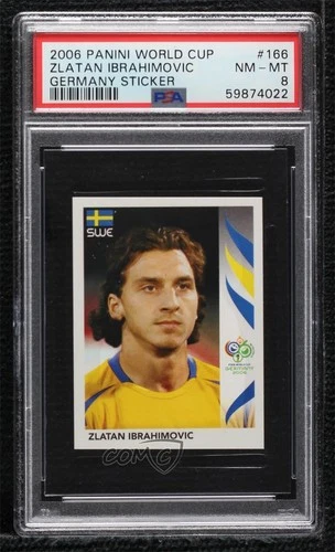 2006 Panini World Cup Album Stickers Zlatan Ibrahimovic #166 PSA 8