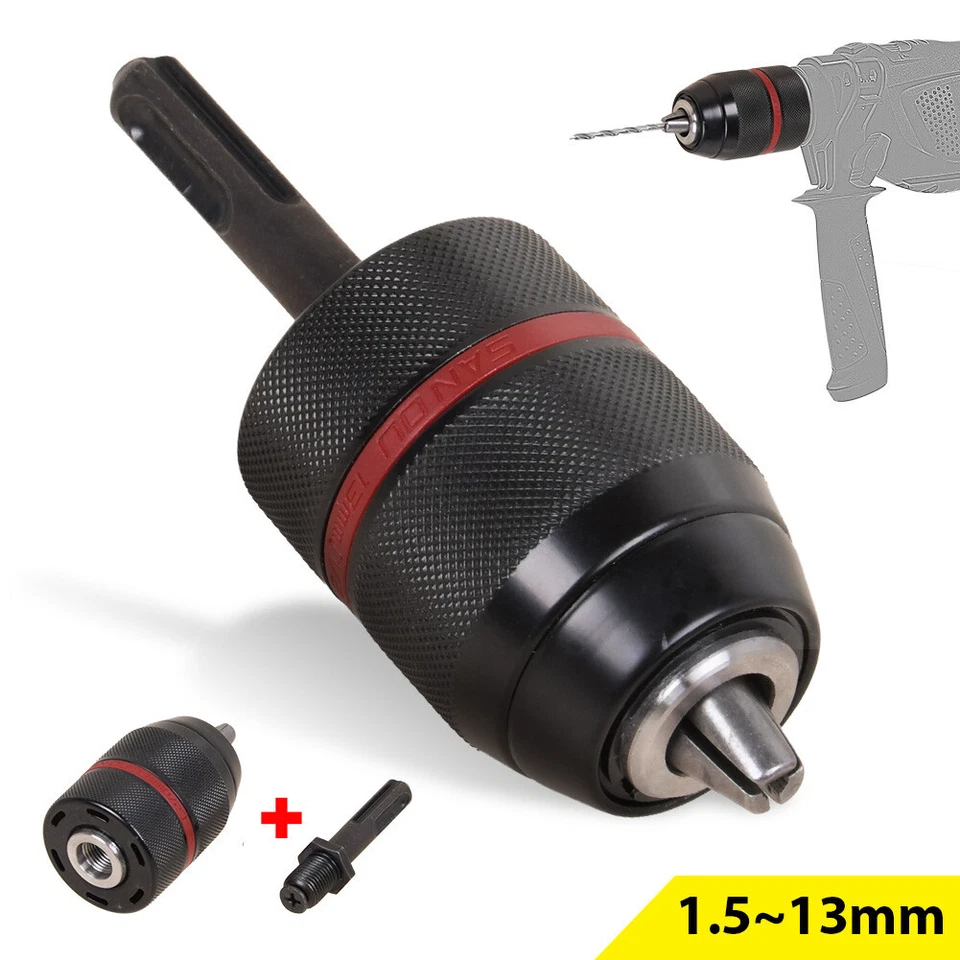 Profi SDS-Plus Schnellspann Bohrfutter mit Adapter für Bohrmaschine Ø1.5-13mm~ - Bild 3 von 4