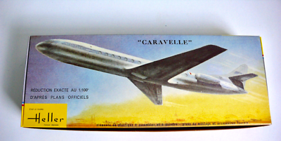 b>KIT</b> <b>HELLER</b> <b>1/100è</b> <b>CARAVELLE</b> <b>RÉÉD</b>. <b>90</b> <b>DE</b> <b>LA</b> <b>BOITE</b> <b>DE</b> <b>1957</b> <b>TRÈS</b