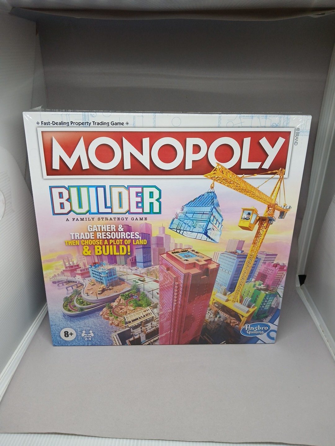 Monopoly Builder Board Game Kids Family Strategy Game Hasbro Stack Sealed New