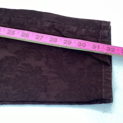 Ladies NYDJ JEGGING Burgundy Paisley Print Skinny Jeans Size 10 W28 L32 (414F) - Picture 8 of 8