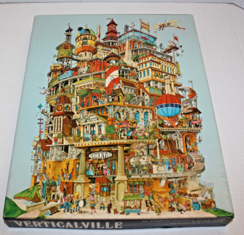 Vintage Springbok "Verticalville"  500 pc Jigsaw Puzzle - 1977 - 1 Piece Missing - Picture 1 of 12