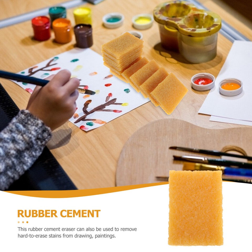 10 Pcs Rubber Cement Erasers Adhesive Remover Cleaning Tool Gum eBay