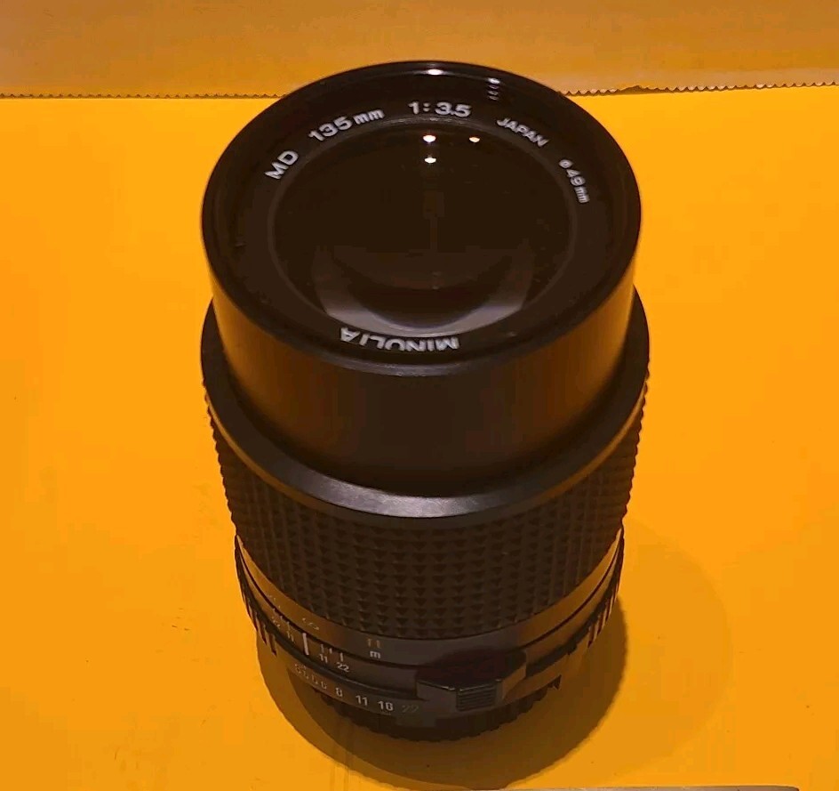Minolta- MD 135MM 1:3.5 Lens for MD Mount 35mm SLR Camera- No