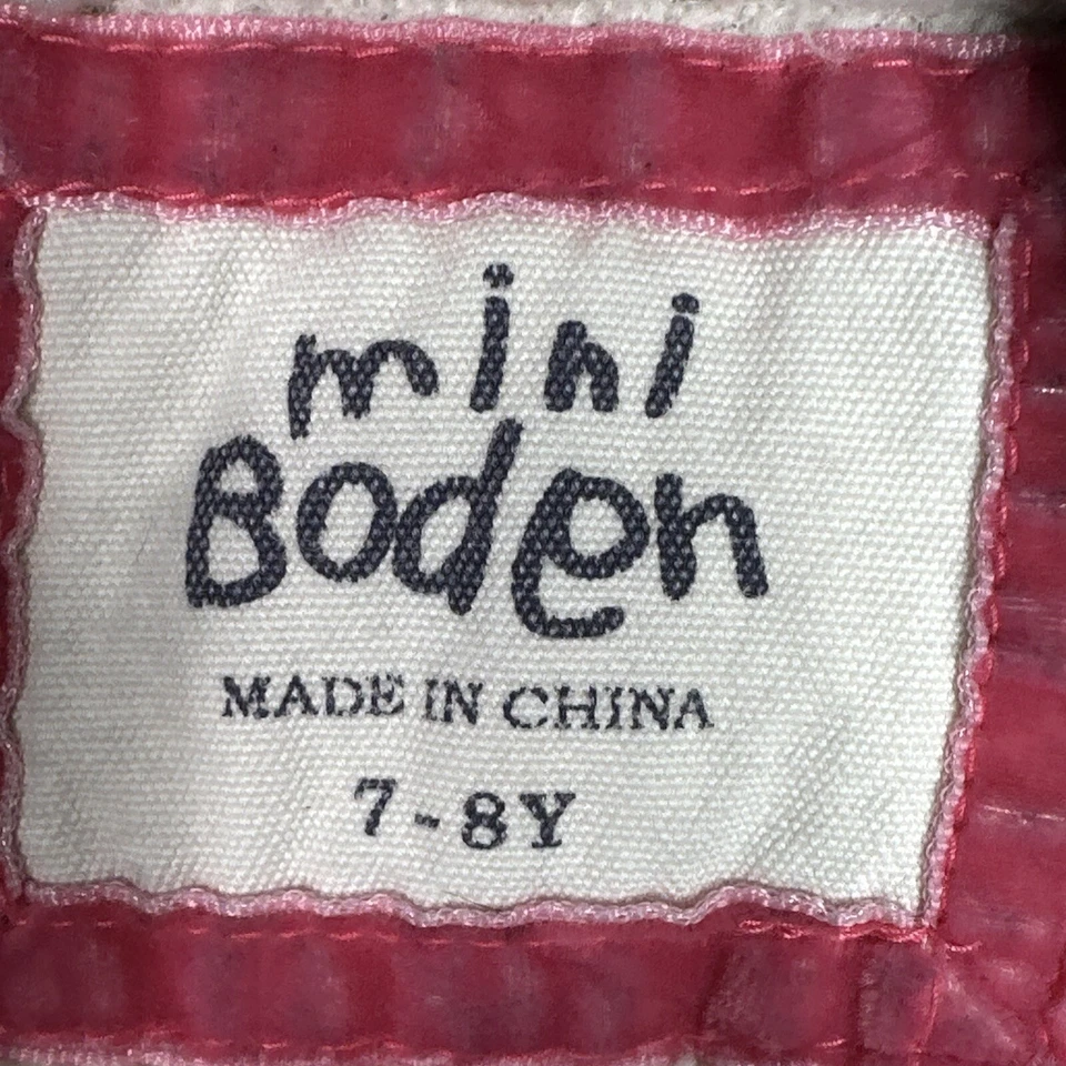 Mini Boden Sudadera con Capucha Niños 7-8 Años Azul Blanco Lunares Cremallera Sherpa Forrado Chaqueta Abrigo Foto 3 de 4