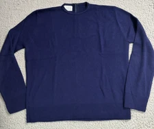 Vintage Carol Brent Womens Sweater Orlon Acrylic Pullover Blue Back Zipper