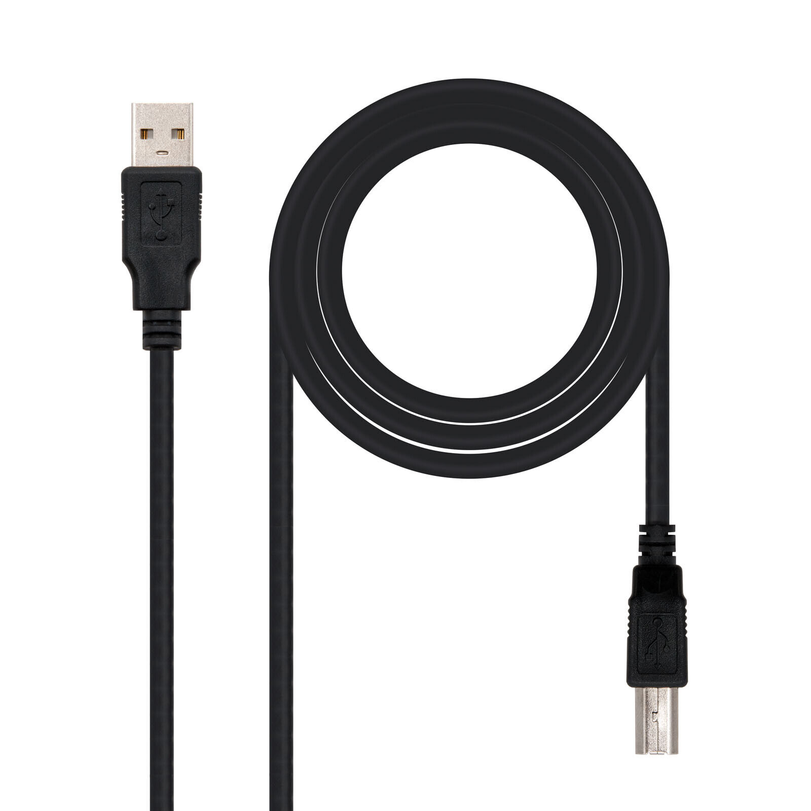 Nanocable - Cable USB 2.0 impresora, tipo A/M - B/M, negro, 4.5...