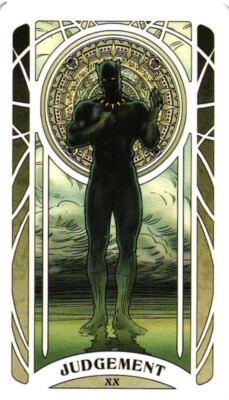 BLACK PANTHER JUDGEMENT 2023 Marvel Tarot Card By Lily McDonnell
