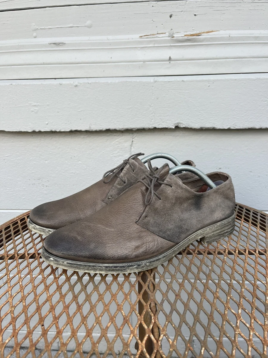 Mens DIESEL Made in Italy Suede Leather Dress Shoes Distressed Look Size 44 10.5