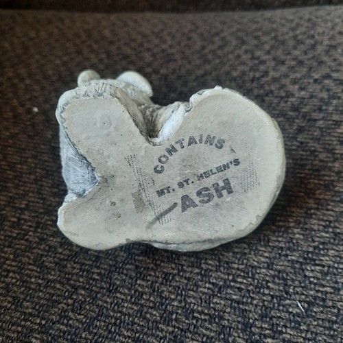 Estatuilla Morsa De Colección Contiene Ceniza Mt St Helens 4" Pieza Rústica De Colección - Imagen 2 de 8