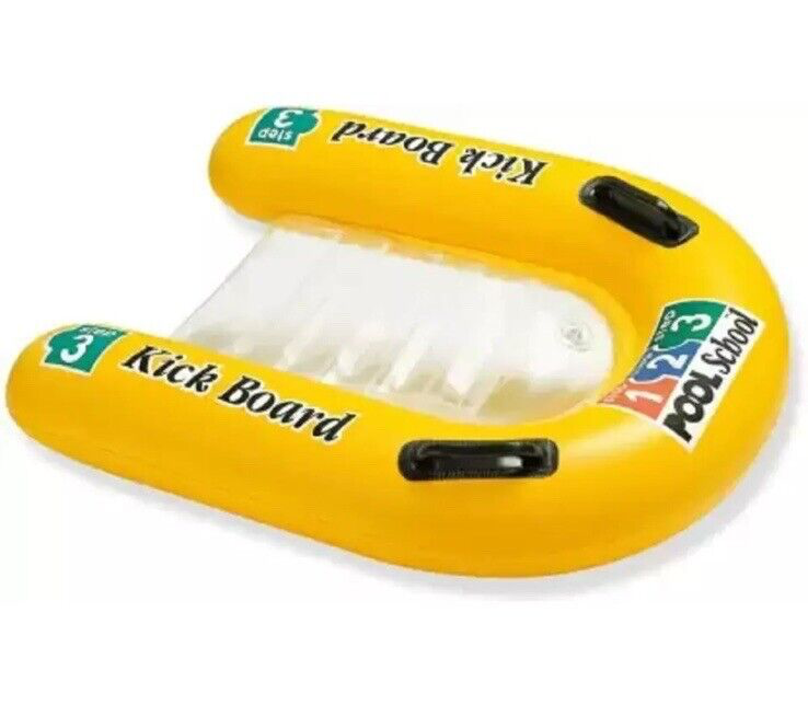 Intex Pool School Deluxe Inflatable Kick Board w/ Handles Fun