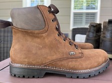 Rieker Men's Brown Lace-up Boots 3606 Wool Lining Size 44