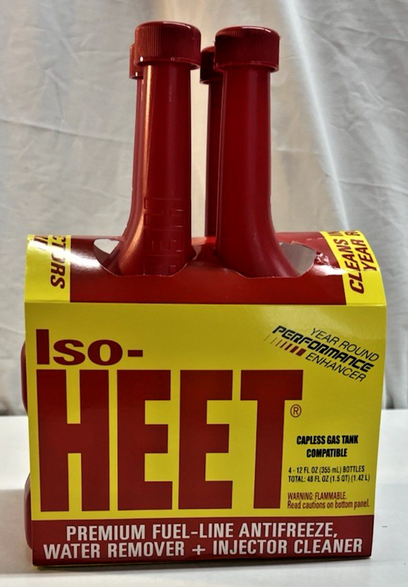 Brand New ISO-HEET 4-Pack Gas-Line Antifreeze Water Remover + More 12oz Bottles