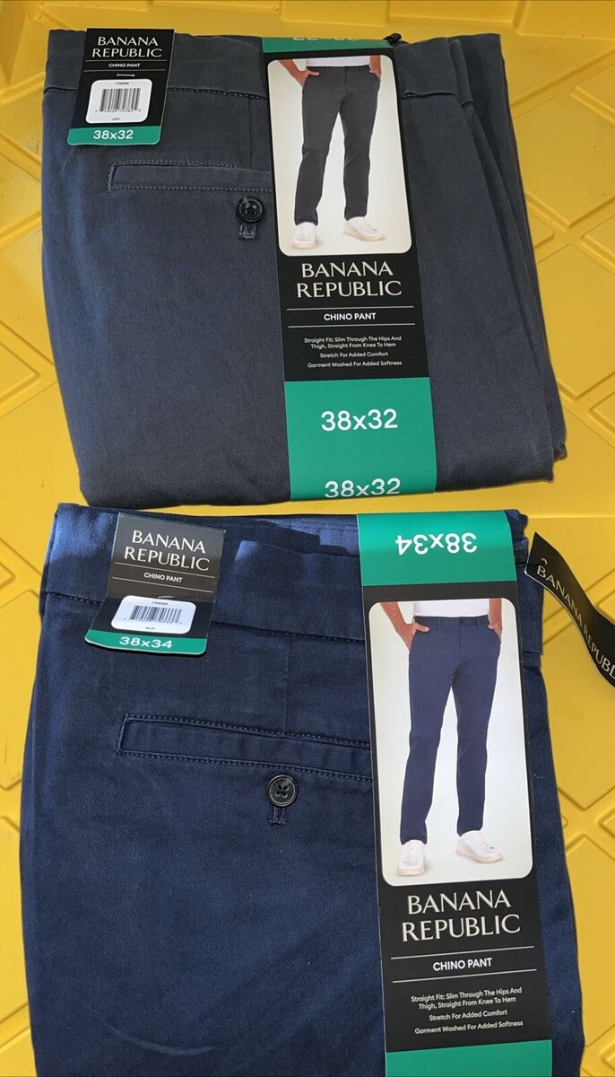 Banana Republic Men's Chino Pant Blue & GRAY (VARIOUS COLOR Banana Republic Men's Chino Pant Blue & GRAY (VARIOUS COLOR