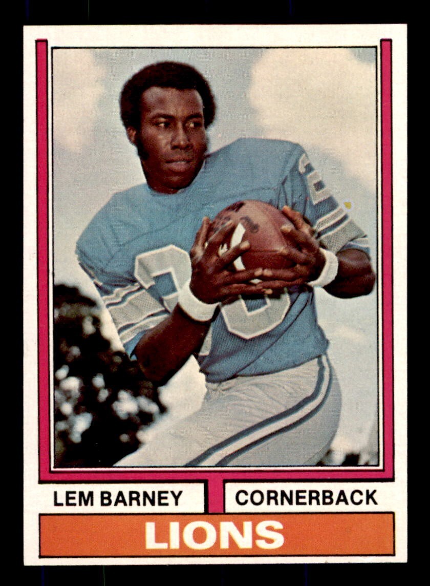 1974 Topps Football #525 Lem Barney NM/MT *d2
