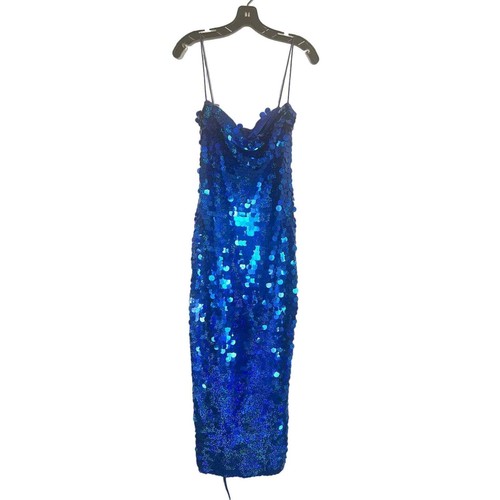 THE NEW ARRIVALS BY ILKYAZ OZEL Phoenix Dress Klein Blue Hologram 38(US6-8) - Picture 8 of 12