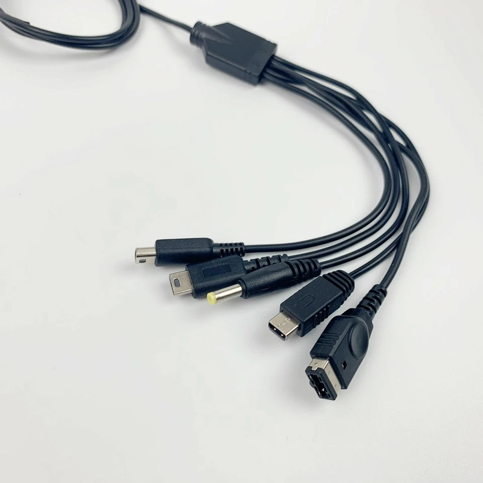 5-in-1 USB Charger Cable for Nintendo GBASP, DSL, DSi, 2DS, 3DS, WiiU & Sony PSP - Image 3 of 3