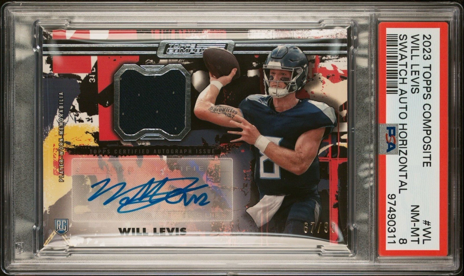 Will Levis Topps Composite Composite Swatch Autographs Horizontal #WL Base