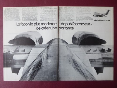 6/1977 PUB BOEING YC-14 MOTOR AUSPUFF COANDA EFFEKT STOL ORIGINAL FRANZÖSISCHE ANZEIGE