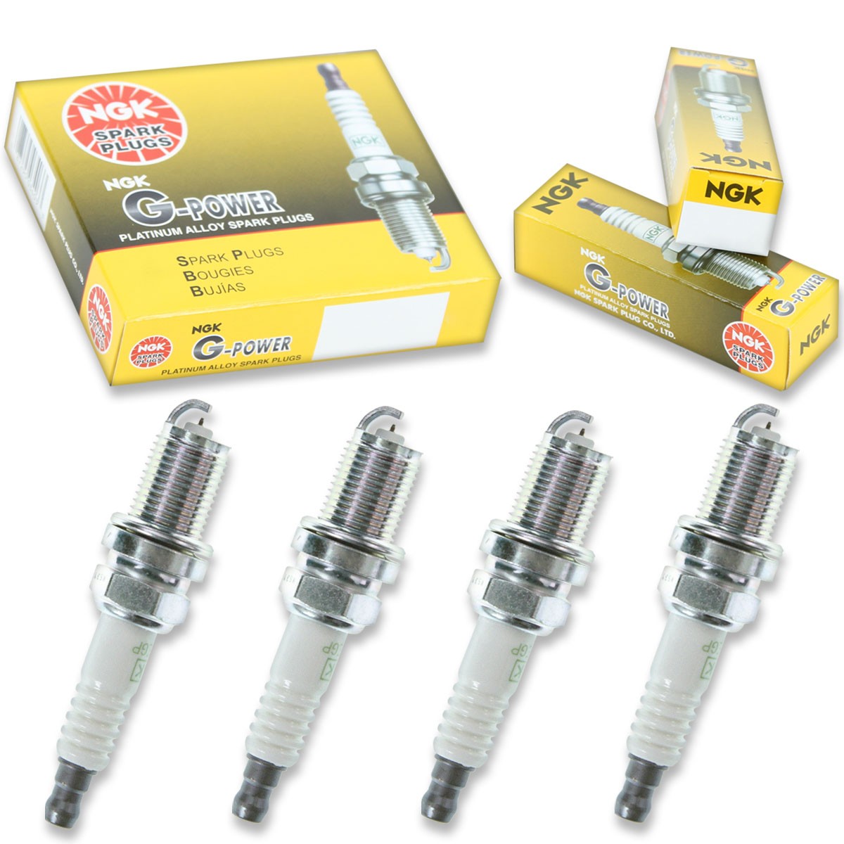 4 pcs NGK G-Power Spark Plugs for 1991-1996 Mercury Tracer 1.8L L4 - Engine td